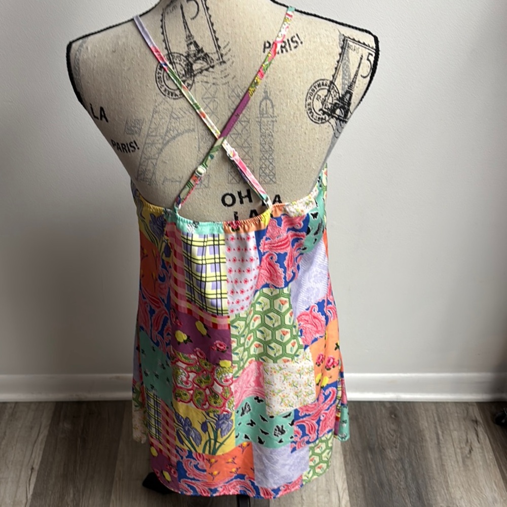 Colorful Patchwork Mini Dress - Picture 4 of 14